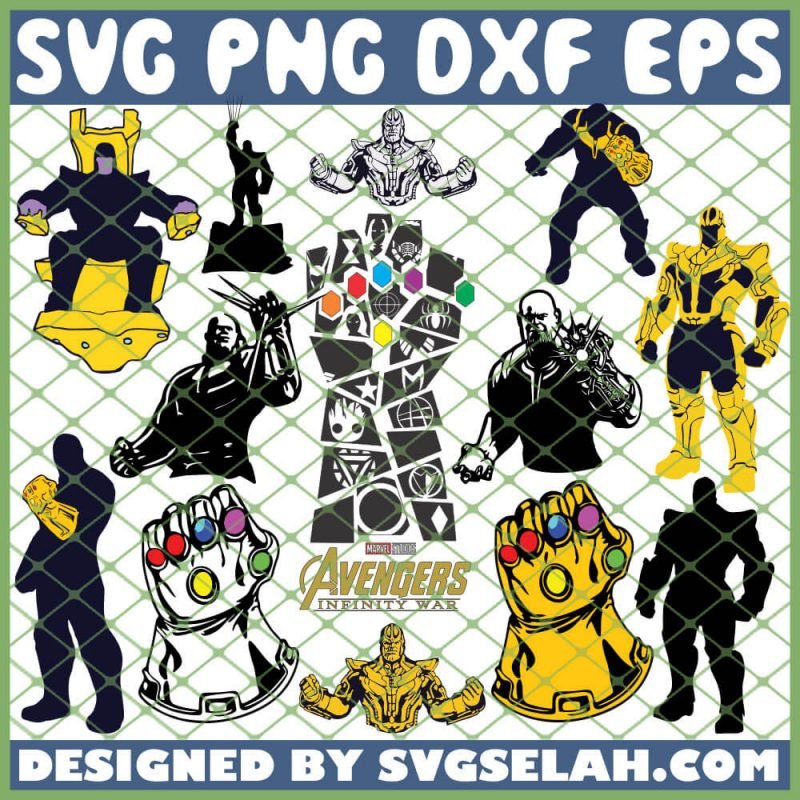 Thanos Avengers SVG Bundle Infinity Gems SVG The Infinity Gauntlet