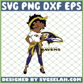 Betty Boop Baltimore Ravens NFL Logo Teams Football SVG PNG DXF EPS 1