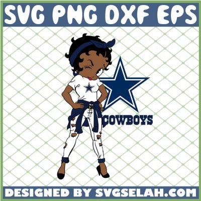 Betty Boop Cowboys SVG, NFL African American SVG, PNG, DXF, EPS, Design ...