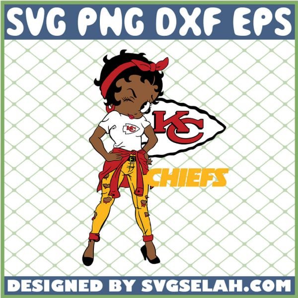 Betty Boop Kansas City Chiefs NFL Logo Teams Football SVG PNG DXF EPS 1