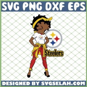 Betty Boop Pittsburgh Steelers SVG, NFL African American SVG, PNG, DXF ...