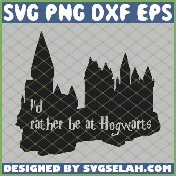 Harry Potter Castle Id Rather Be At Hogwarts SVG PNG DXF EPS 1