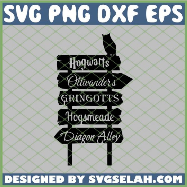 Harry Potter Directions Hogwarts Grinngotts Diagon Alley SVG PNG DXF EPS 1