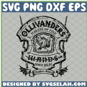 Harry Potter Ollivanders Diagon Alley Wands Logo SVG PNG DXF EPS 1