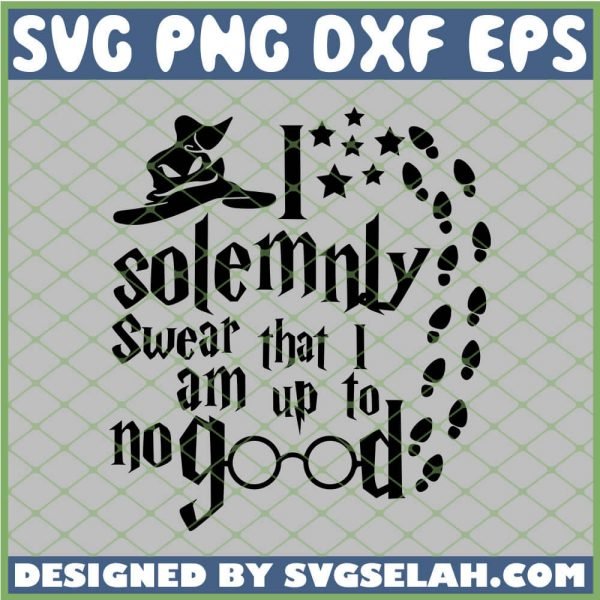 Harry Potter Witch Hat I Solemnly Swear That I Am Up To No Good Footprints SVG PNG DXF EPS 1