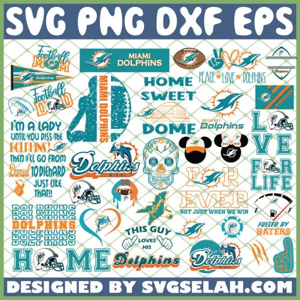 Miami Dolphins NFL SVG Bundle 1