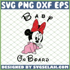 Minnie Baby On Board SVG PNG DXF EPS 1