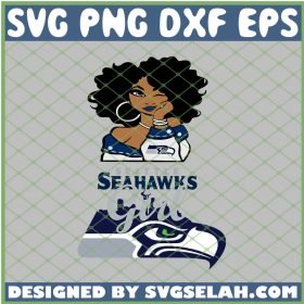 Seattle Seahawks Girl SVG PNG DXF EPS 1