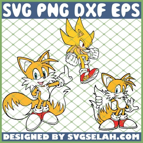 Sonic Tails SVG PNG DXF EPS 1