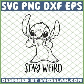 Stitch Stay Weird SVG PNG DXF EPS 1