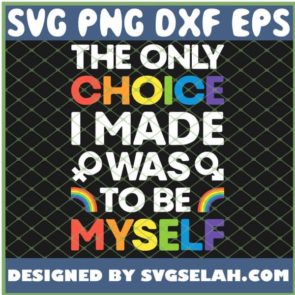 The Only Choice I Made Gay Pride Lgbt Rainbow Flag SVG PNG DXF EPS 1