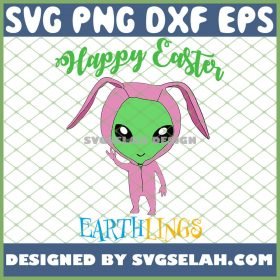 Alien Bunny Costume Happy Easter Earthlings SVG PNG DXF EPS 1