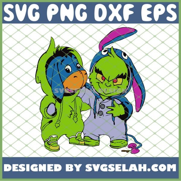 Baby Eeyore And Grinch Costume SVG PNG DXF EPS 1