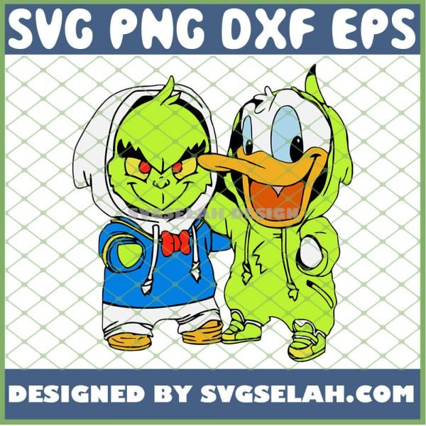 Baby Grinch And Donald Duck Costume SVG PNG DXF EPS 1