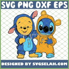 Baby Pooh And Stitch Costume SVG PNG DXF EPS 1