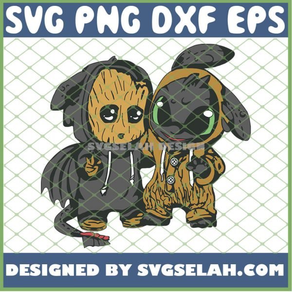 Baby Toothless And Groot Costume SVG PNG DXF EPS 1