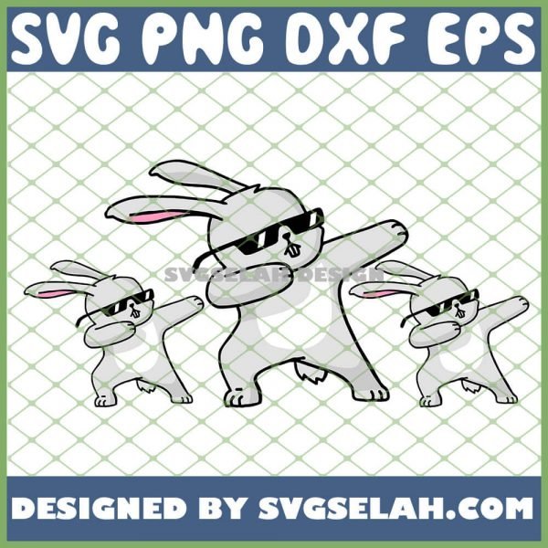 Cool Dabbing Bunny Hip Hop Easter SVG PNG DXF EPS 1