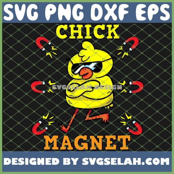 Cool Easter Chick Magnet SVG PNG DXF EPS 1