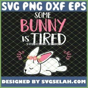 Cute Some Bunny Is Tired Sleep SVG PNG DXF EPS 1