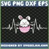Easter Bunny Heartbeat Egg Rabbit SVG PNG DXF EPS 1