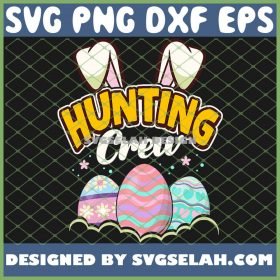 Easter Egg Hunting Crew Bunny SVG PNG DXF EPS 1