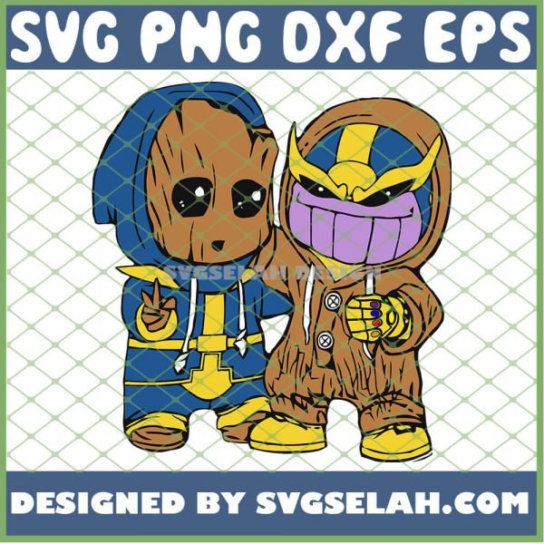 Groot And Baby Thanos Costume SVG PNG DXF EPS 1