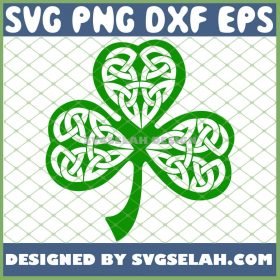 Leaf Clover Celtic Knot Shamrock SVG PNG DXF EPS 1