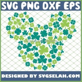 Saint PatrickS Day Mickey Shamrock 2021 SVG Irish Clover Leaf SVG PNG DXF EPS 1