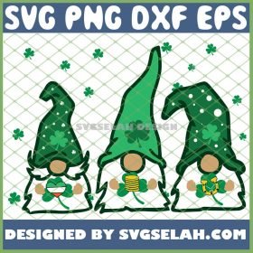 St PatrickS Day Gold Lover Three Irish Gnome SVG PNG DXF EPS 1