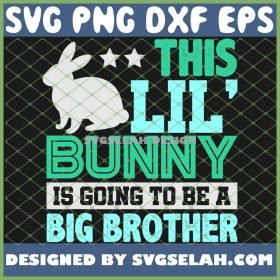 This Lil Bunny Is Going To Be A Big Brother Easter SVG PNG DXF EPS 1