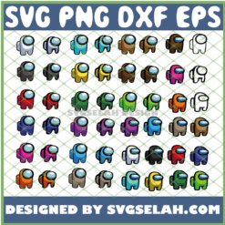 Among Us Character SVG Layered Among Us SVG Among Us Outline SVG PNG DXF EPS 1