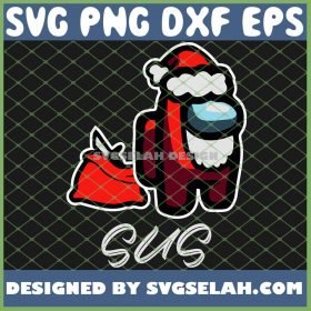 Santa Among Us Sus Among Us Christmas SVG Santa Is Us SVG PNG DXF EPS 1