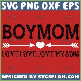 Boy Mom Love Love Love My Sons Svg 1