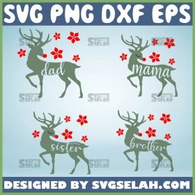 Dad Mama Sister Brother Deer Svg Mama Doe Svg Deer Family Svg Bundle 1