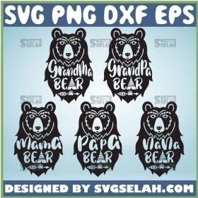 Grandma Bear Svg Grandpa Bear Svg Papa Bear Svg Mama Bear Svg Nana Bear Svg Mama Bear Family Svg Teepee Svg 1