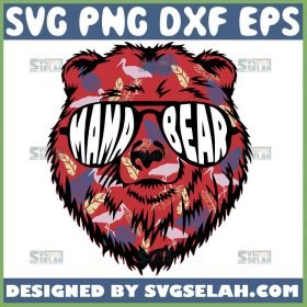 Mama Bear Head Svg Mama Bear With Sunglasses Svg 1