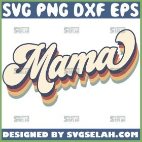 Mama Retro Svg Hippie Mama Svg 70s 80s Style Svg 1