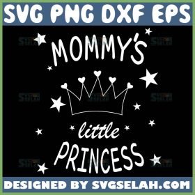 Mommy Little Princess Svg Crown With Heart Svg 1