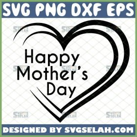 Happy MotherS Day Svg Double Love Heart Svg With Text Two Hearts Svg 1 