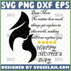 Mom And Child Forehead Kiss Silhouette Svg Womens Dear Mom Happy Mothers Day Svg 1 