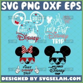 My First Disney Trip Svg Bundle Minnie Mickey Head With Castle Svg 1 