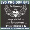 in loving memory of my dad svg always loved never forgotten forever missed svg fathers day heart with wings svg 1 