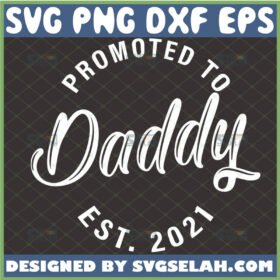 promoted to daddy est 2021 svg first time daddy to be svg new dad fathers day svg