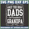 only the best dads get promoted to grandpa est 2021 svg sayings svg design shirt ideas for first grandfather