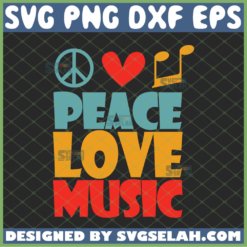hippie peace love music svg