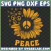 hippie sunflower peace vintage svg