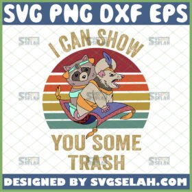 i can show you some trash svg funny raccoon opossum possum flying magic carpet vintage gifts disney aladin inspired