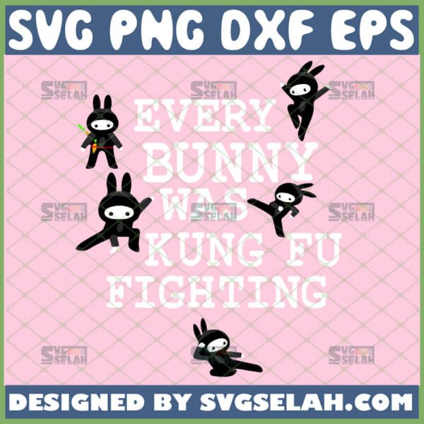 every bunny was kung fu fighting svg