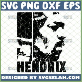 jimi hendrix svg distressed silhouette files american musician svg