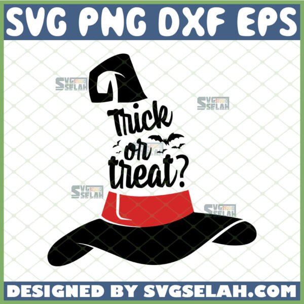 witch hat trick or treat svg